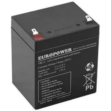 BATTERY 12V 5AH VRLA/EP5-12T2 EUROPOWER EMU | EP5-