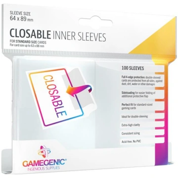 Gamegenic - Closable Inner Sleeves (100 Sleeves) G