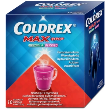 COLDREX MaxGrip Menthol & Berries iekšķīgi lietoja