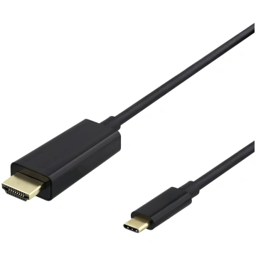 USB-C - HDMI cable DELTACO 4K UHD, gold plated, 3m