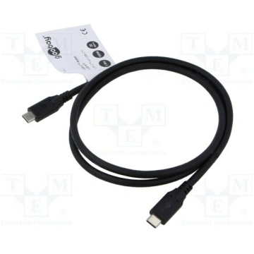 Cable; USB 4.0; USB C plug,both sides; 1m; black; 