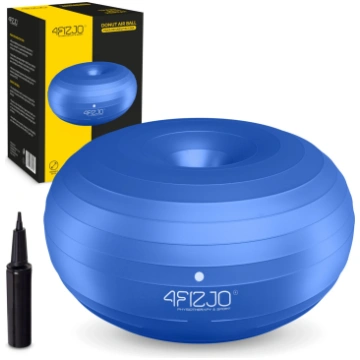 Vingrošanas bumba 4FIZJO Donut Air Ball, zila