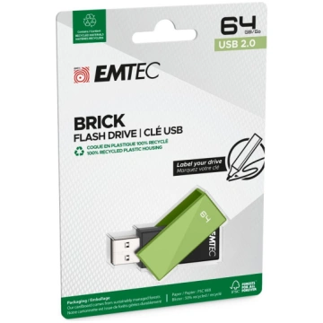 USB flash Emtec USB2.0 C350 64GB Brick Green T-MLX