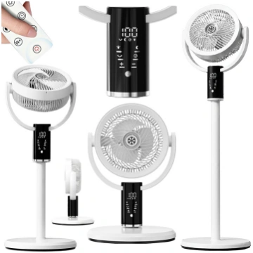 Bezvadu uzlādējams 3-in-1 ventilators ar pulti, ba