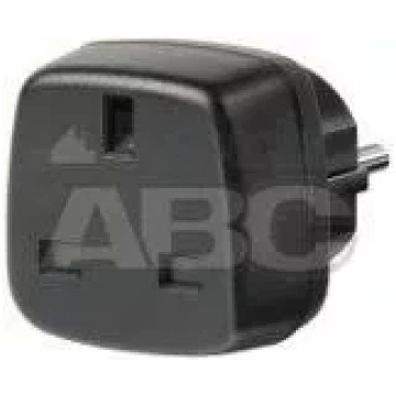 Adapters 220V apaļie-plakan UK ligzda melna BRENNE