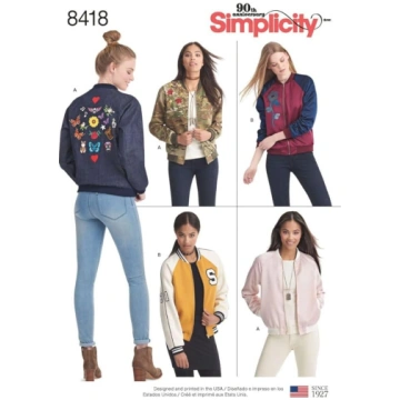 Simplicity 8418Šablons 8418 Sieviešu žakete ar ode