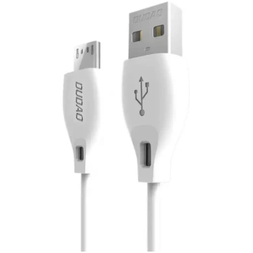 Dudao USB uz micro USB kabelis 2.4A 2m balts