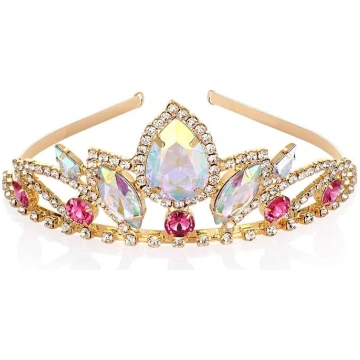 hengkaixuan Aurora Borealis Rhinestone Crown, Pret