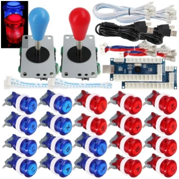 SJ@JX 2 spēlētāju Arcade Game Stick DIY komplekts