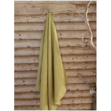 Vafeļauduma dvielis 80x200cm (zaļganīga dzeltena)