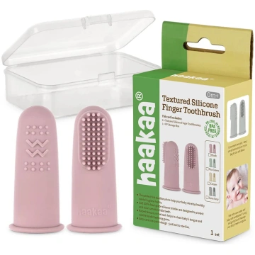 Bibs Pirkstu zobu birste Haaka Silicone Finger Too