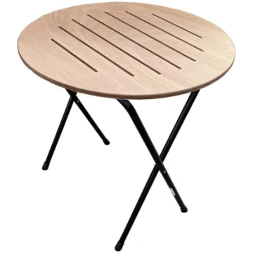 CASTELMERLINO Silvia Folding Table, Metal, Okume N