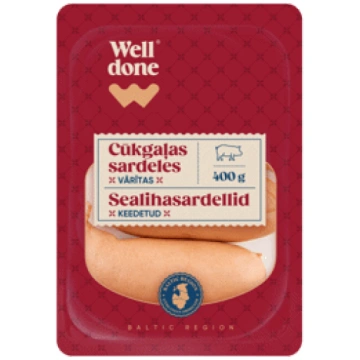 Cūkgaļas sardeles WELL DONE 400g