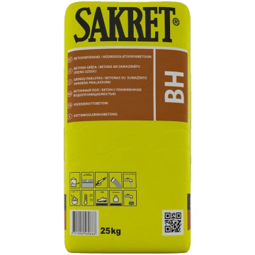 Betons ar samazinātu ūdens uzsūci SAKRET BH C35 40