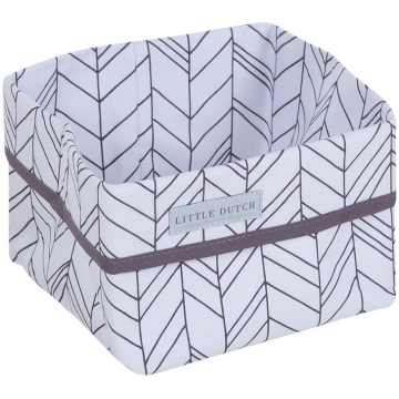 Storage basket, small White Leaves Little Dutch