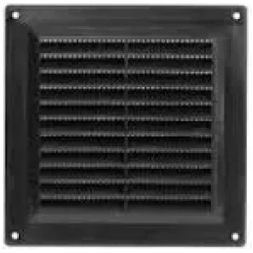 Ventilācijas reste plastmasas, 150x150mm, melna EU