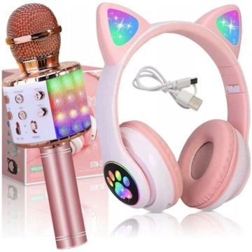 bezvadu Bluetooth kaķu ausis LED austiņas ar kaķu 