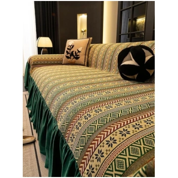 Generisch Printed Sofa Cover with Skirt, Sofa Blan