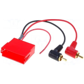 Adapter | ISO mini socket,RCA plug x2 4CARMEDIA ZR