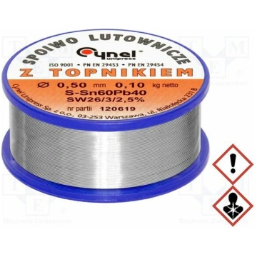 Tin; lead-based; Sn60Pb40; 0.5mm; 100g; reel; 190°