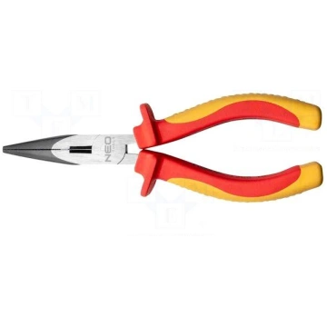 Pliers | insulated,straight,half-rounded nose,univ
