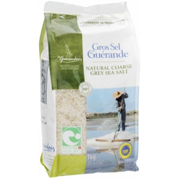 Ķeltu jūras pelēkais sāls, rupjais (celtic salt), 