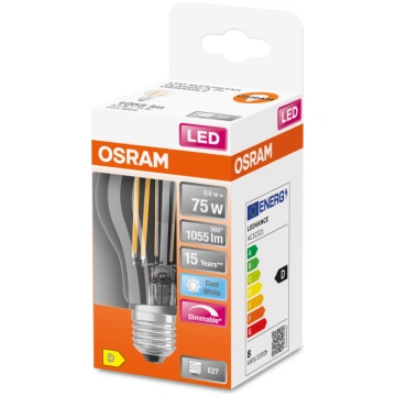Spuldze Osram LED, E27, balta krās., E27, 9 W, 105