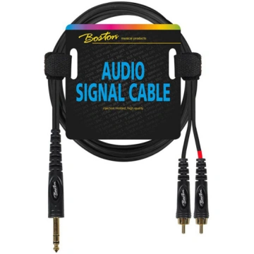 6,3mm stereo jack - RCA x2 audio vads 75cm Boston