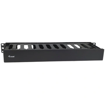 Equip 19" Rack Mount Cable Management Panel, Black