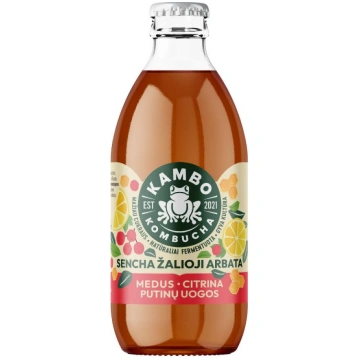 Kombučas dzēriens MEDUS· CITRONS· IRBEŅU OGAS Kamb