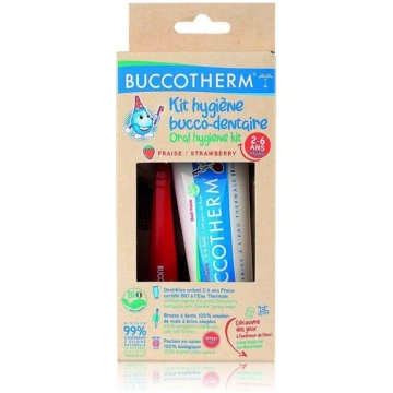 Buccotherm BIO zemeņu zobu pastas un zobu birstes 