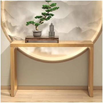 Modern Console Hallway Table - Marble & Mirrored D