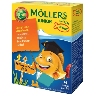MOLLERS Junior (apelsīnu-citronu garša) zivju eļļa