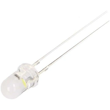 LED; white cold; 5mm; candle light effect,blinking