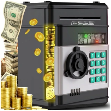 Krājkase Seifs ar PIN kodu, melns 8854876