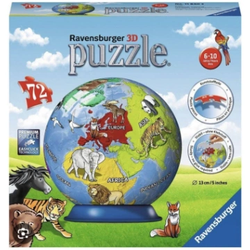 Ravensburger 3D puzle paļā puzzle Globuss, 73 deta
