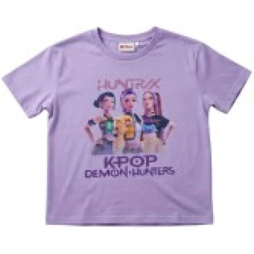 Sahinler KPop Demon Hunters Huntrix Purple Child T