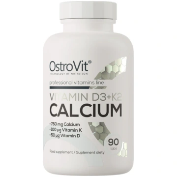 OstroVit Vitamin D3 + K2 + Calcium tabletes, 90 gb