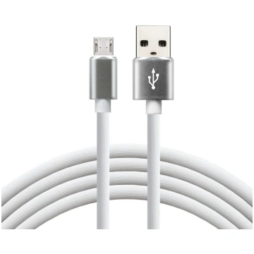 everActive cable USB 1m - White, silicone, quick c