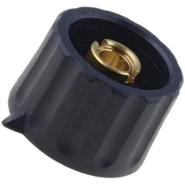 Knob; with pointer; plastic; Øshaft: 6mm; Ø28x18.5