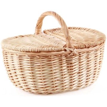 CESTO CON 2 COPERCHI MEDIO Arredo Giunco