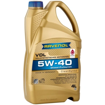 Motoreļļa RAVENOL VDL SAE 5W-40 4L