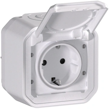 Legrand kontaktligzda v/a ar vāku IP55 balta Plexo