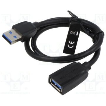 Cable; USB 3.0; USB A socket,USB A plug; nickel pl