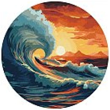 Komplekts gleznošanai pēc numuriem "Catch the wave