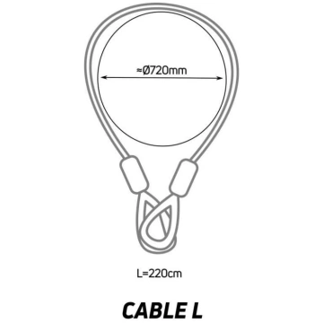 ZEFAL K-TRAZ CABLE L dviračio spyna 27047 (3420584