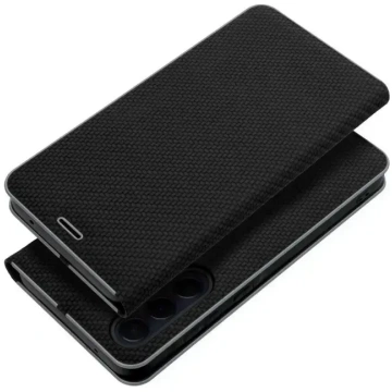 LUNA Book Carbon vāciņš Samsung S21 FE, melns OEM