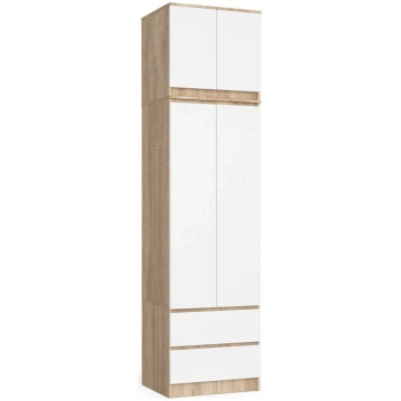 Skapjis ar antresoli S60 CLP, ozola/balts