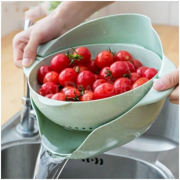 Multi-Function Double Drain Colander