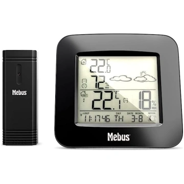 Mebus 40715 bezvadu meteoroloģiskā stacija ar āra 